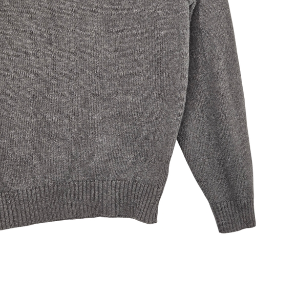 Polo Ralph Lauren Pullover Mens EL Estate Rib Quarter Zip Grey Sweater Pony - Picture 5 of 10